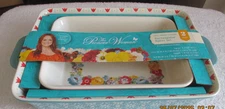 New Pioneer Woman Sweet Romance Blossoms Rectangular Baker Set