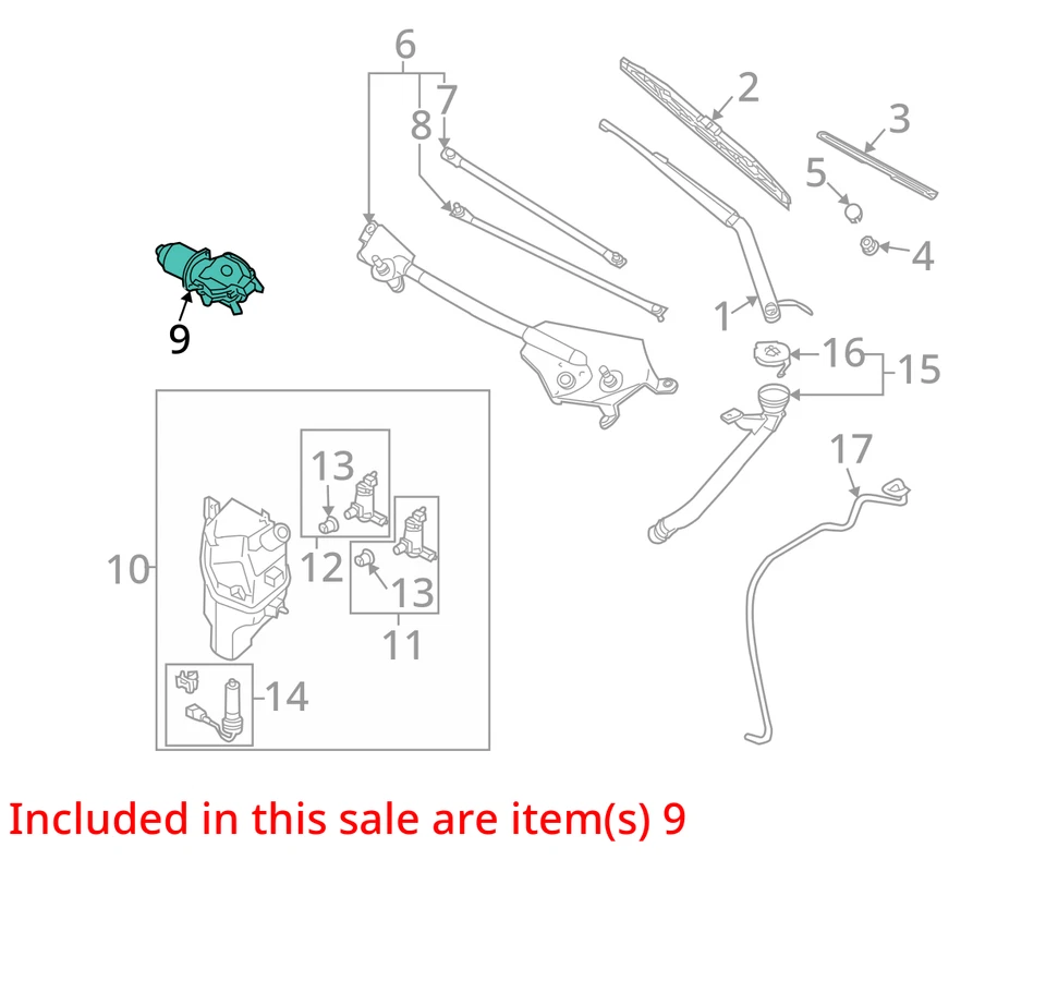 Motor limpiaparabrisas compatible con 03-08 INFINITI FX SERIES 803223 Foto 2 de 4