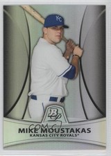 2010 Bowman Platinum Prospects Thin Stock Refractor /999 Mike Moustakas #PP9 0w4