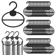 80 Pcs Scarf Hangers, Plastic Scarf Holder Organizer with Center Bar, Space S...