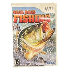 Sega Bass Fishing (Nintendo Wii) TESTED COMPLETE CASE DISC BOOK Video Game