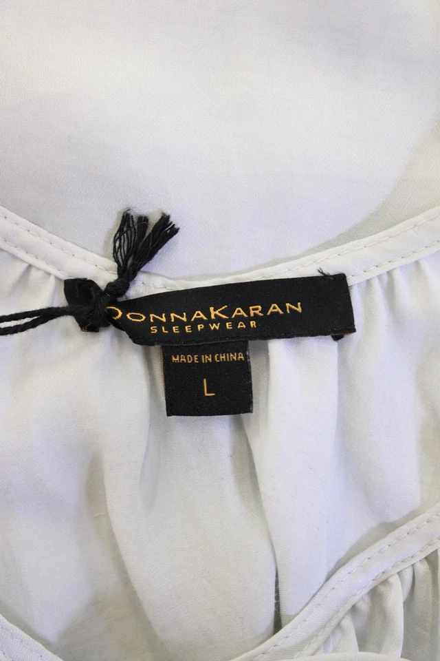 Donna Karan Sleepwear Womens Night Gown White Size Large - Image 4 of 4