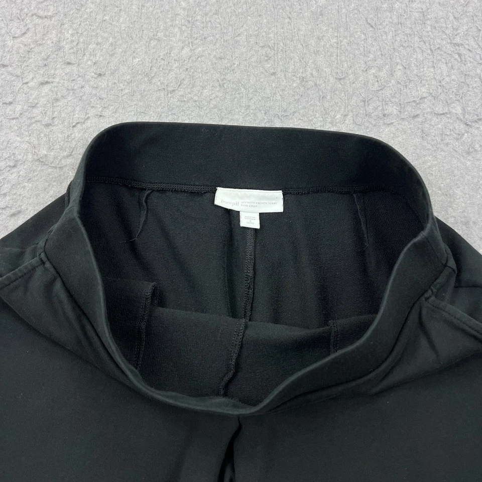 Calça cropped J Jill Pure Jill Affinity French Terry fina feminina PS preta - Imagem 2 de 4