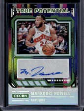 2023-24 Panini Recon Markquis Nowell True Potential Signatures RC Green Auto #/5