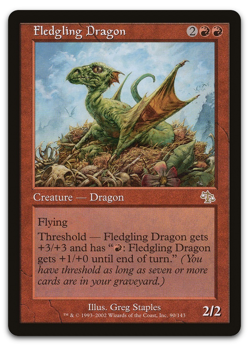 Fledgling Dragon #90 (NM) Judgment JUD Magic MTG