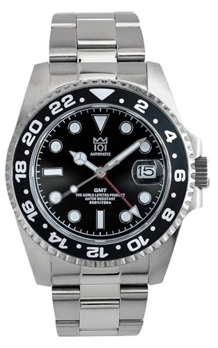 HYAKUICHI 101 No.14 Mechanical Wristwatch GMT 200m Water Resistant Men's Black - Picture 1 of 6