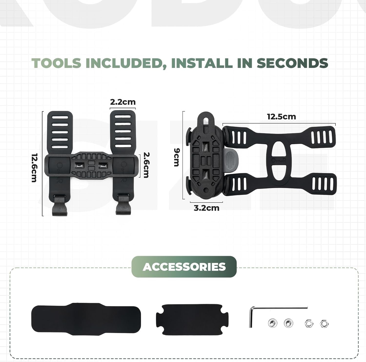 ROCKBROS Magnetic Strap Kettle Buckle Adjusta Bike Cage Bottle Holder Mount 2pcs