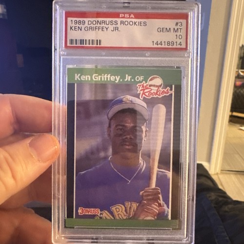 1989 Donruss The Rookies #3 Ken Griffey Jr RC PSA 10 HOF Mariners