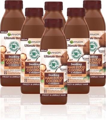 Garnier Ultimate Blends Coconut Shampoo Curly Hair 350ml x6 | Natürliche Pflege