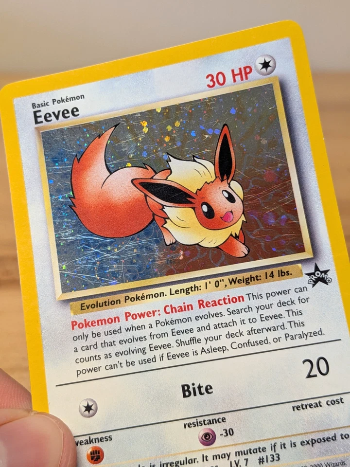 2000 Eevee Holofoil Black Star Promo #11 WOTC Era Vintage Eeveelution LP - Image 3 of 4