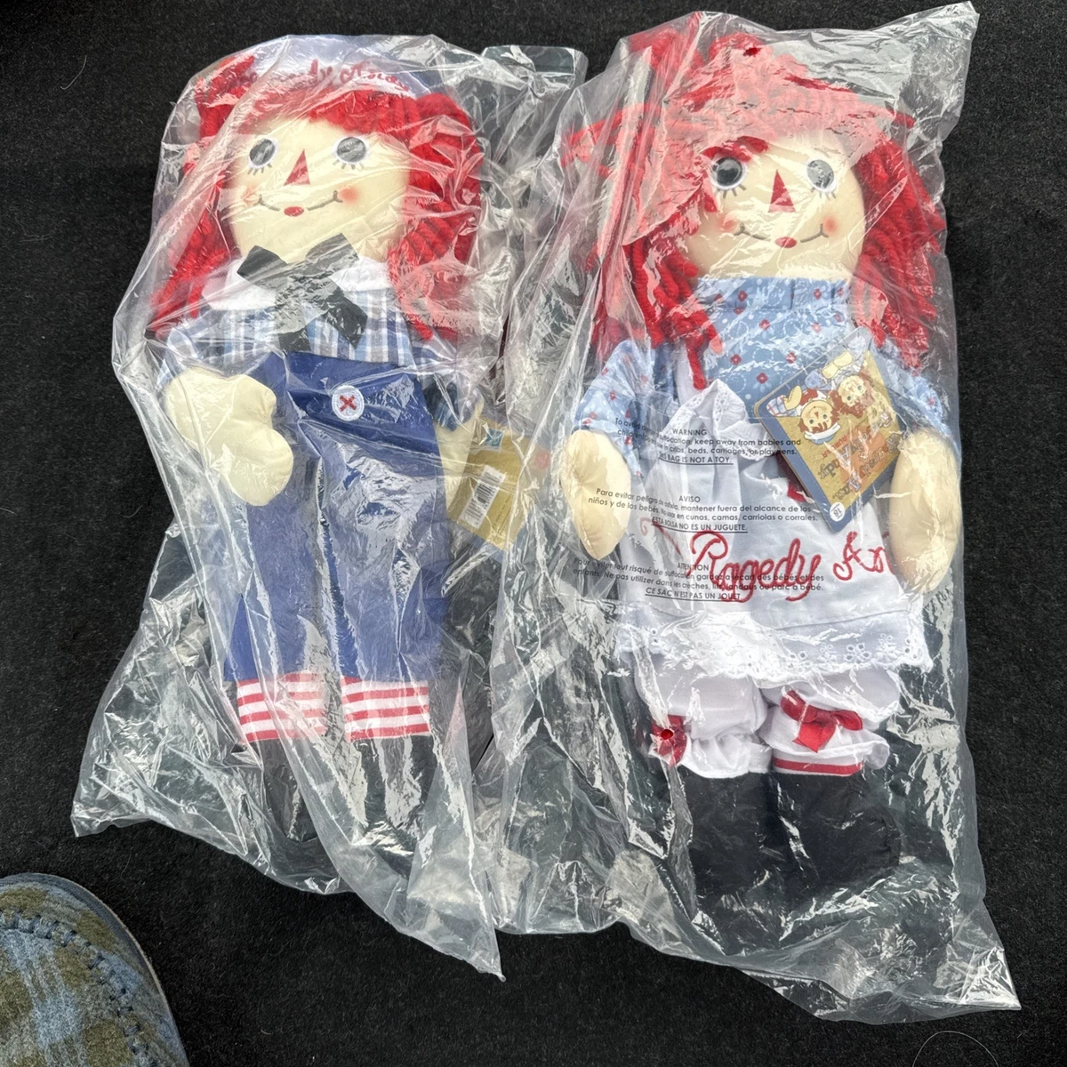 Hasbro Original (Unopened) Raggedy Ann & Andy Dolls & Doll