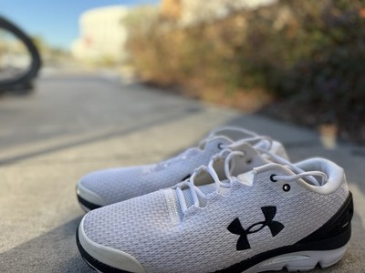 White Under Armour Charged Assert style running shoes, size 13, Brand New