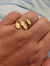 NEW GOLD SPARKLING TWIST RING  LIMITED QUANTITY SALE, LIMITED QUANTITY ALL SIZES
