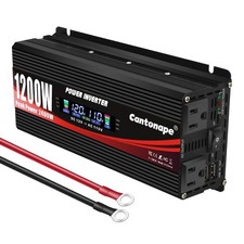 1200W Car Power Inverter DC 12V to 110V/120V AC Converter with LCD Display Du...