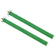 0.6x7.9" Bird Leg Grinding Stick, 2pcs Bird Wood Tripod Stand, Green