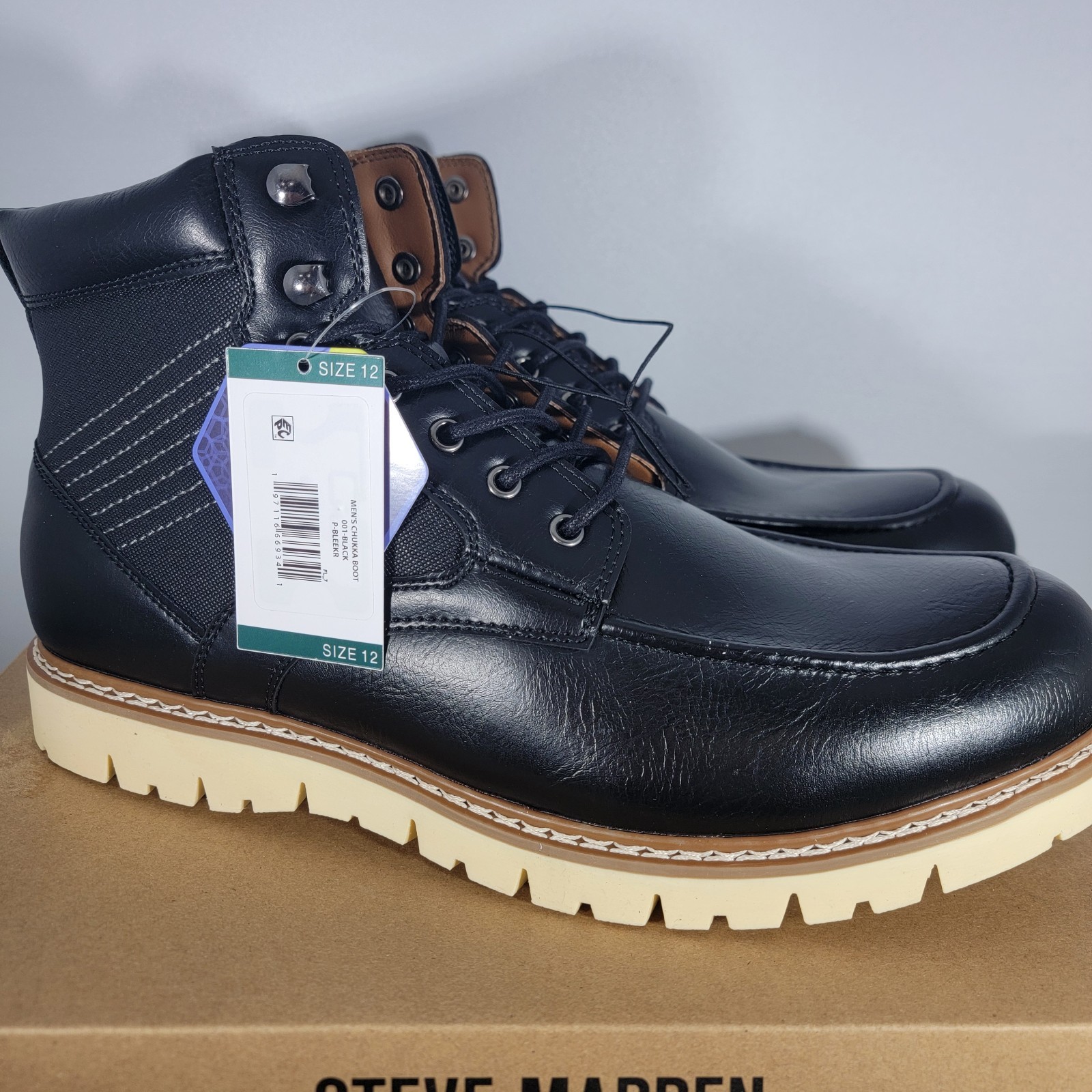 S Us Size 12m Black Comfort Lace Up New Nib
