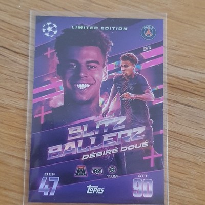 Match Attax Extra 25/26 Desire Doue Blitz Ballerz #BB3 Paris PSG 2025/2026 Doué