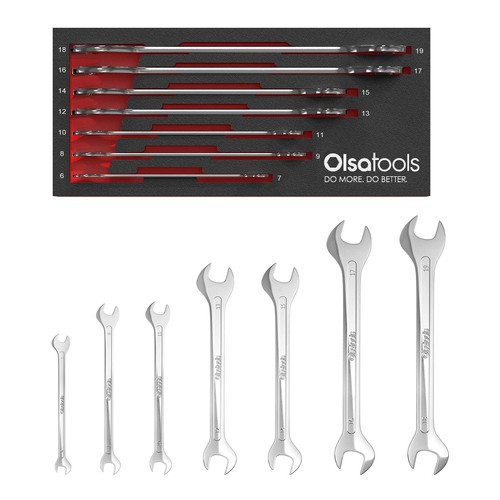 Super-Thin Open End Wrench Set, Metric, Professional , 7-Piece, Including 6mm...