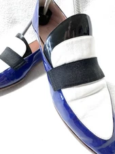 Kate Spade Womens 9.5 Corina Blue Patent Leather Loafer Shoes Flats