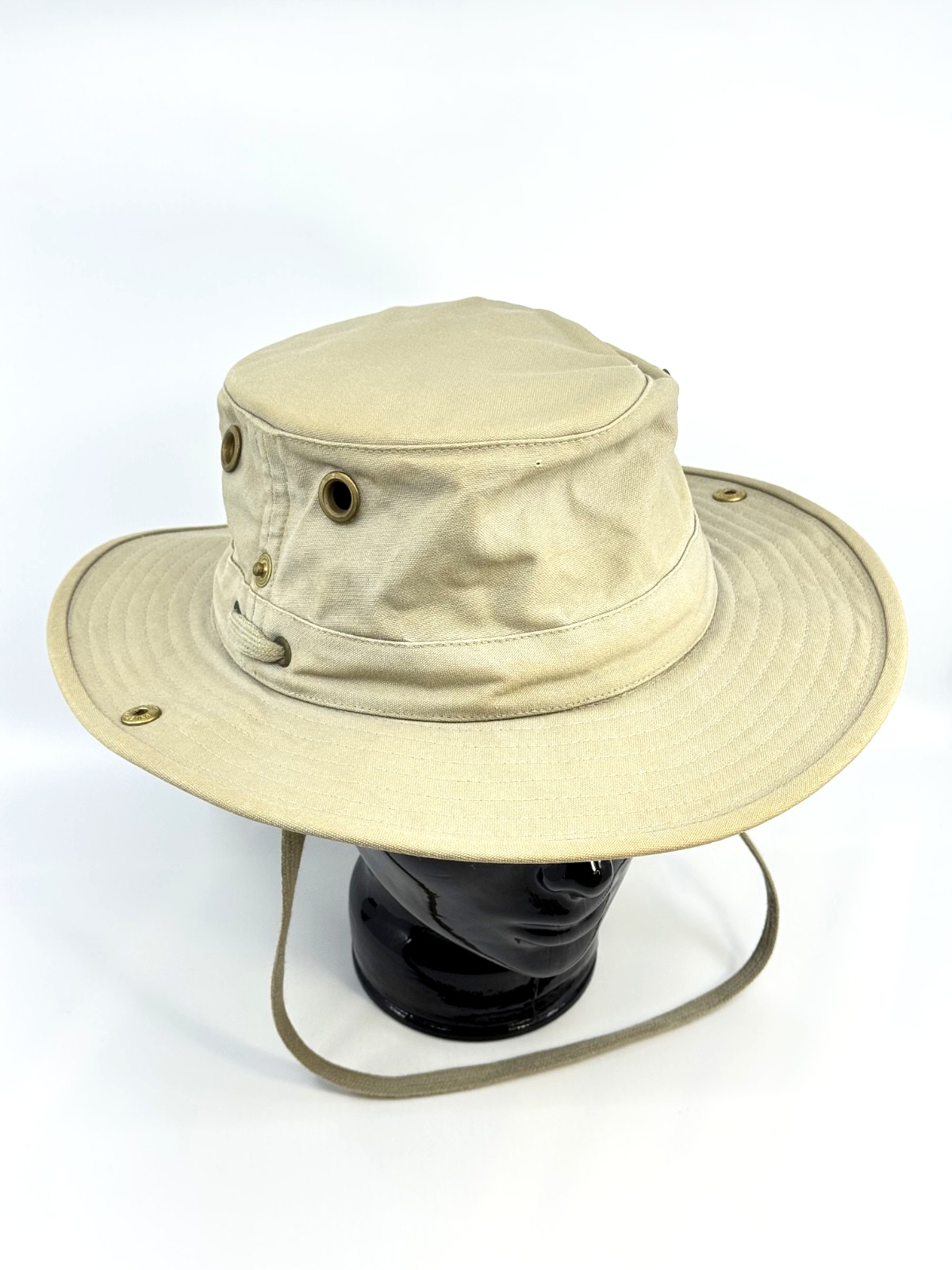 Vintage Tilley Hat T3 Cotton Duck 7 1/4 Khaki Made in Canada Guaranteed