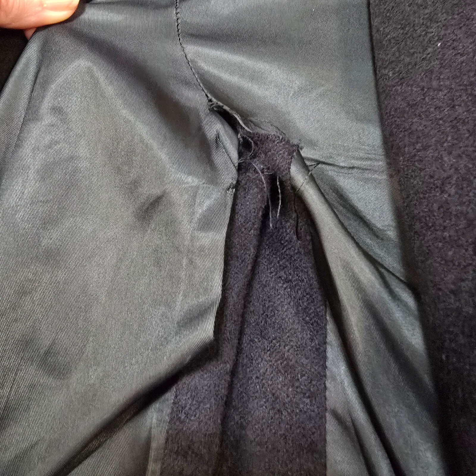 Vintage Burberry's 100% Cashmere Wool Blend Coat Blazer Jacket Classic Black thumbnail 9