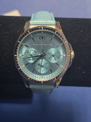 Technomarine MoonSun Ladies Watch Stainless Steel Baby Blue Dial New Technomarine MoonSun Date-Day Quartz Light Blue Dial Ladies  main image 2