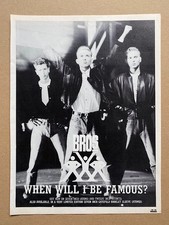 Listing image for BROS WHEN WILL I BE FAMOUS MEMORABILIA original music press advert from 1987 - t