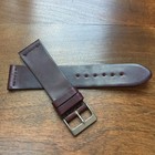 22x20mm Horween Shell Cordovan Leather Watch Strap in Oxblood (Color #8) — photo 3