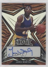 2022 Leaf Exotic Base Tiger 6/10 James Worthy #EA-JW3 Auto HOF 0u66