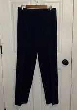 ST JOHN Women  s Navy Straight Leg Dress Pants Size 8 High Rise