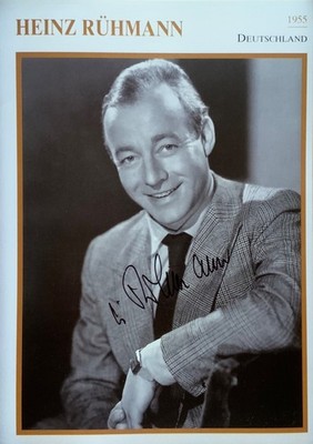 HEINZ RÜHMANN orig. handsigniertes Foto Autogramm 18x12 cm Starportrait 1955