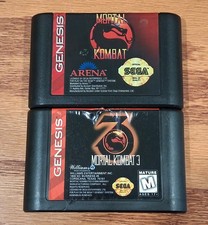 Sega Genesis Mortal Kombat 1 and 3 lot of 2 Video Games 