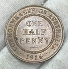 1914 George V Half Penny — photo from another recent sale