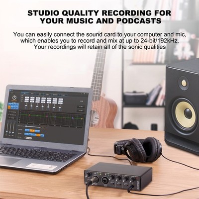 USB-Interface-Soundkarte RHM 2 In 2 Out O Interface-Soundboard Mit 48V Phan Zx1X