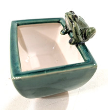 Ceramic Planter Bowl with Frog   Cute Succule...