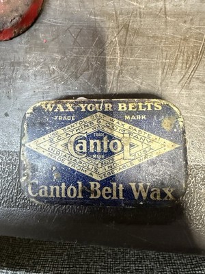 Very Rare! CANTOL Belt Wax, And The 2 1/2 Inch Pill Box Container. Half Full.