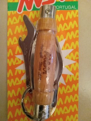 PORTUGAL BEECHWOOD HOBO HUNTING POCKET KNIFE SURVIVAL SCOUT KNIFE 5 1/2'' IN !