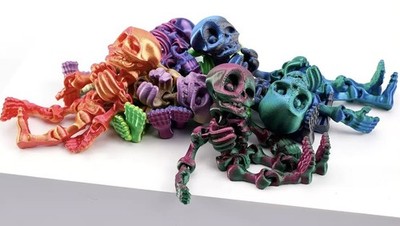 3D Printed Multi-Color Skeletons Cute Funny Weird Random Pick Colors Blind Box 