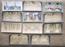 Lot Of 11 Antique Stereoview Mixed Cards