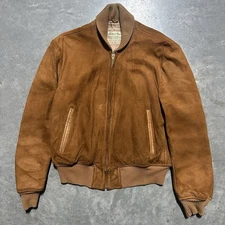 Vintage 1950s McGregor Bomber Jacket Men's 42 Leather Suede Zip Rockabilly Rare