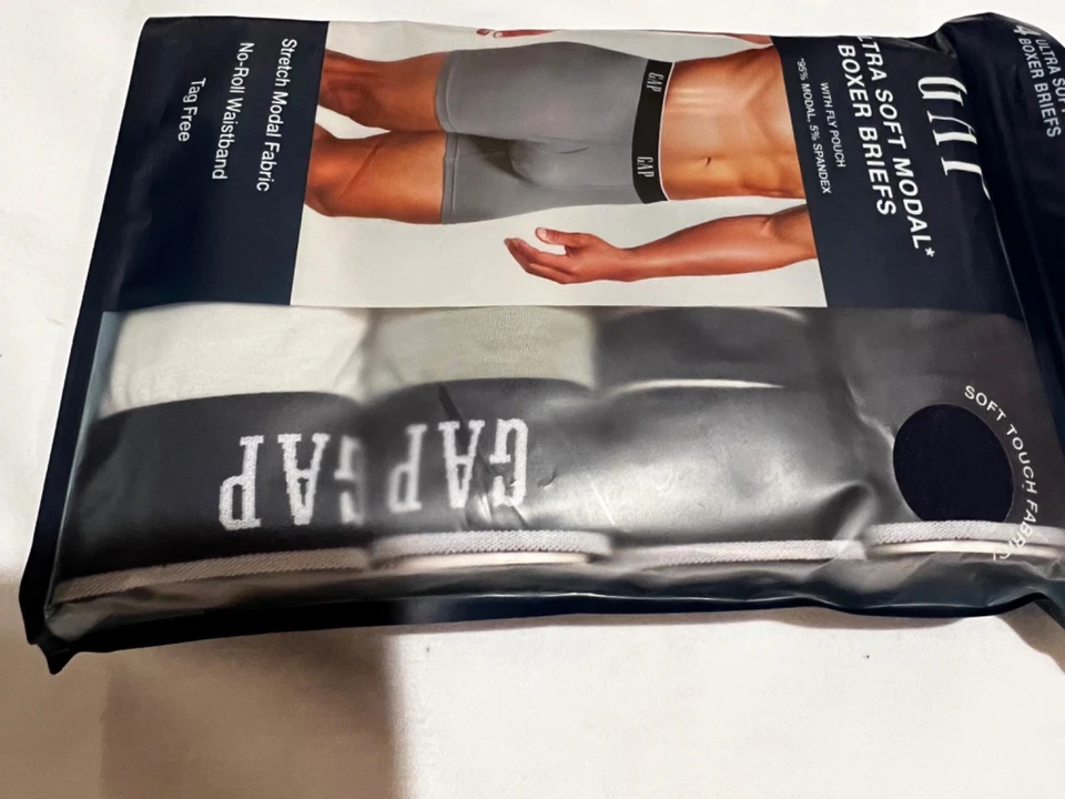 Gap ультрамягкие модальные трусы-боксеры серые средние упаковка 4 шт. - Изображение 3 из 4