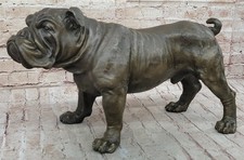 Bronzo Inglese Bull Cane Statua Bulldog Art Scultura Yale Georgetown Mascot Sale