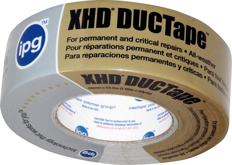 IPG XHD DUCTape, Extra Heavy Duty Duct Tape, 1.88" x 60 yd, Silver (Single Roll)