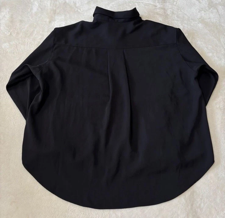 Ado HARE Rose Shishu Shirt Embroidery Shirt Black Size S Used-Excellent - Image 2 of 4