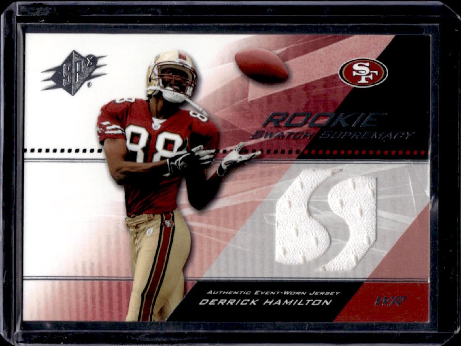 Derrick Hamilton SPx Rookie Swatch Supremacy #SWRHA Rookie Swatch Supremacy