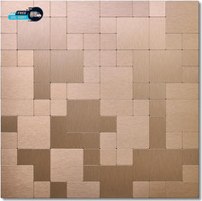 10 Sheets Copper Peel and Stick Tile Backsplash Stainless Steel Kitchen Metal