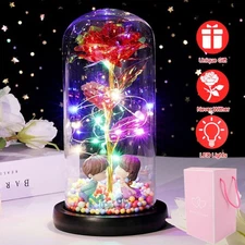 Christmas Red Rose Gift for Women Girlfriend Wife Valentines Birthday Presents