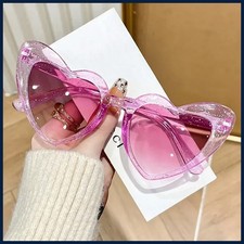 Vintage Heart-Shaped Sunglasses Trendy Irregular Pink Heart Sun Glasses