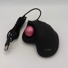 Nulea M509 Trackball Mouse Wired, Ergonomic Design, Easy Thumb Control Pink 