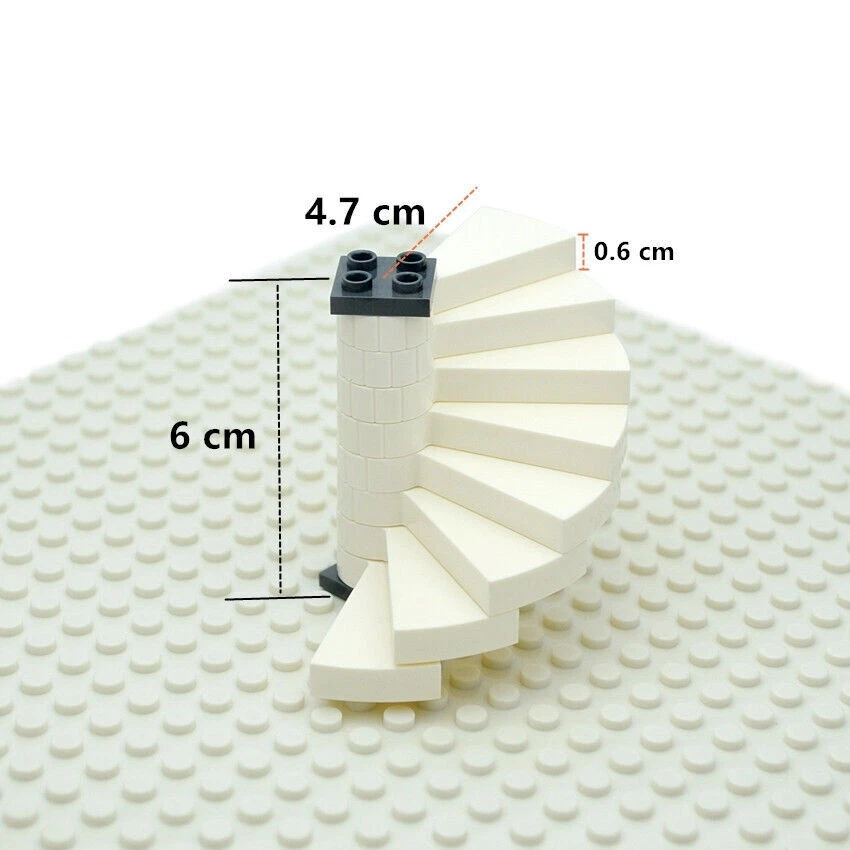 For Lego Stairs 7x4x6 Straight Open Staircase 40243 Spiral Step Stair Assembly - Image 2 of 4